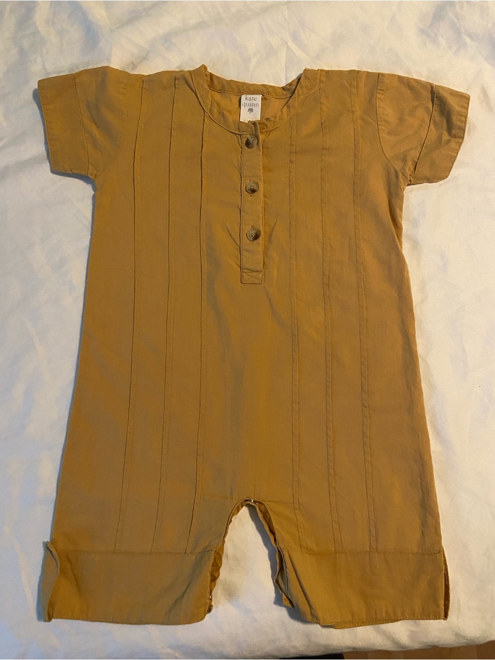 kate quinn mustard baby romper 6-12 months